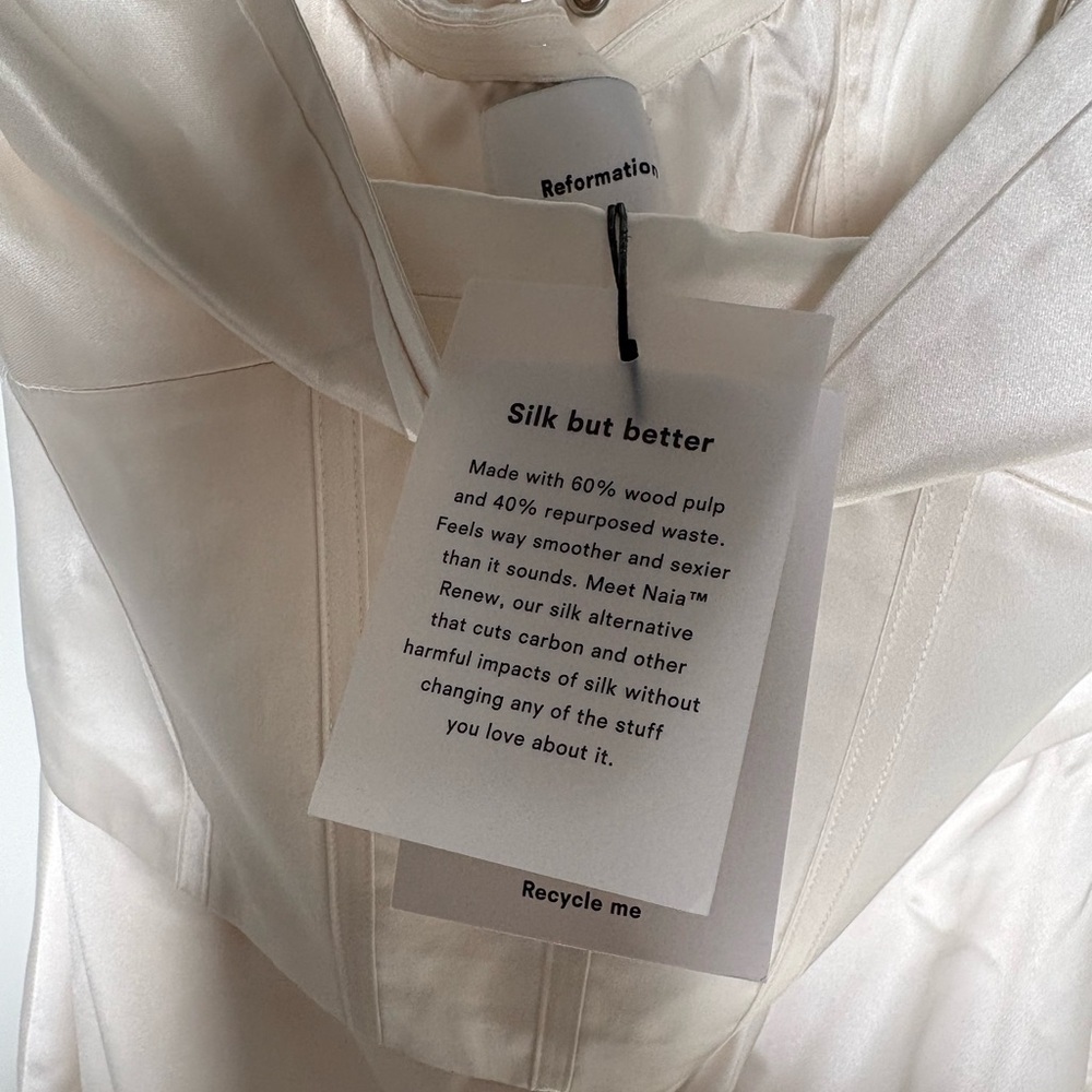 NEW NWT Reformation Ariyah Corset Satin Maxi Wedding Bridal Dress Gown - Picture 9 of 11